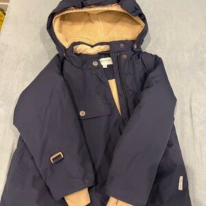 Mini A Ture Dark Blue Jacket with Light Brown Interior
